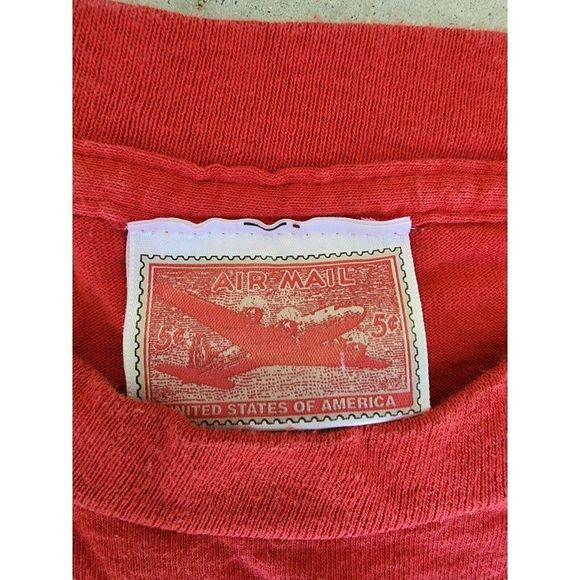 Vintage 90s US Mail Wild Bill Air Mail T-Shirt Size L USPS Shirt Made In USA VTG - Picture 4 of 12